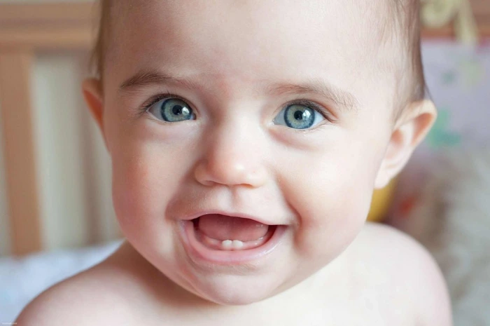 پسر بچه خندان با دو دندان شیری 564163514